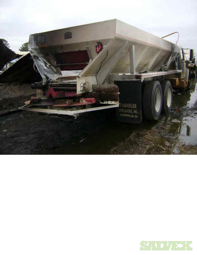 1984 International 1954 with a 2012 Chandler poultry litter spreader