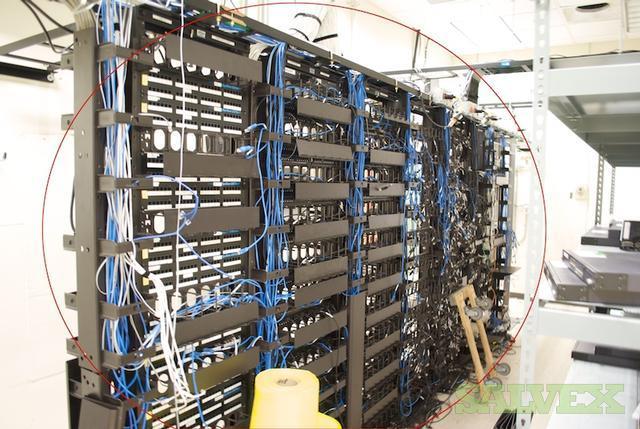 Hubbell Server Rack 7 Hubbell Server Racks with Ladder Rack Extensions, Large Lot Ethernet ...