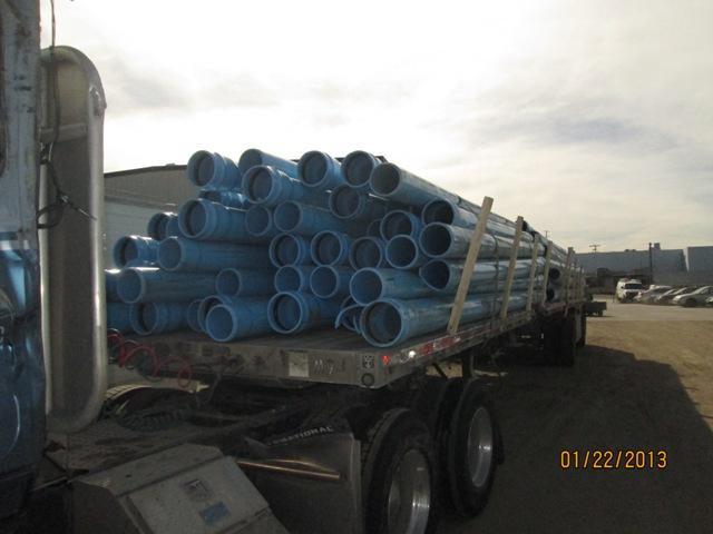 Blue PVC Water Main Pipe - 20 ft Long, 8