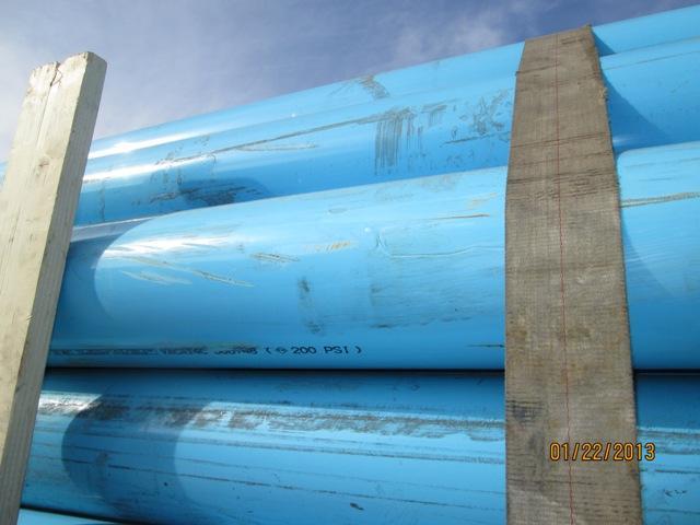 Blue PVC Water Main Pipe - 20 ft Long, 8