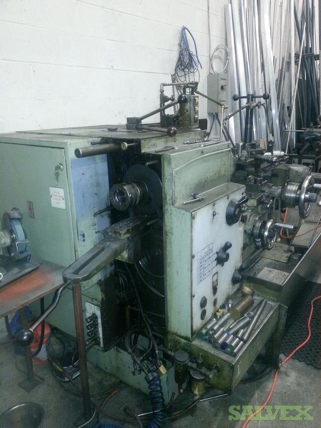 TURRET LATHE, WARD, 3 DB CAPSTAN LATHE with BAR FEEDER Salvex