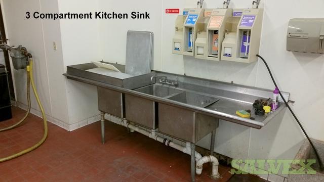 Kitchen Sink And Dispenser 3 Compartment Salvex