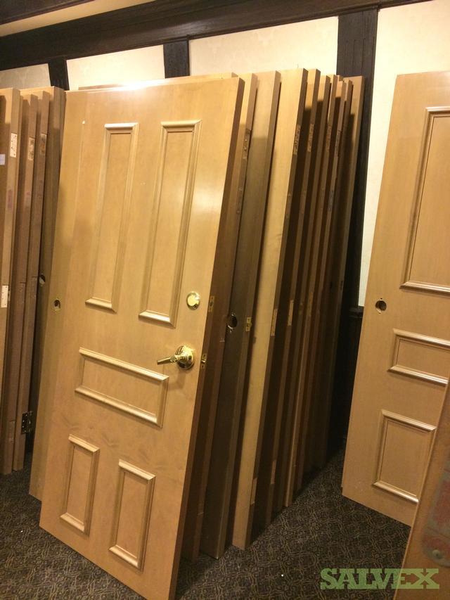 Raised Panel Commercial Solid Core Wood Fire Doors AMERICAN DOOR
