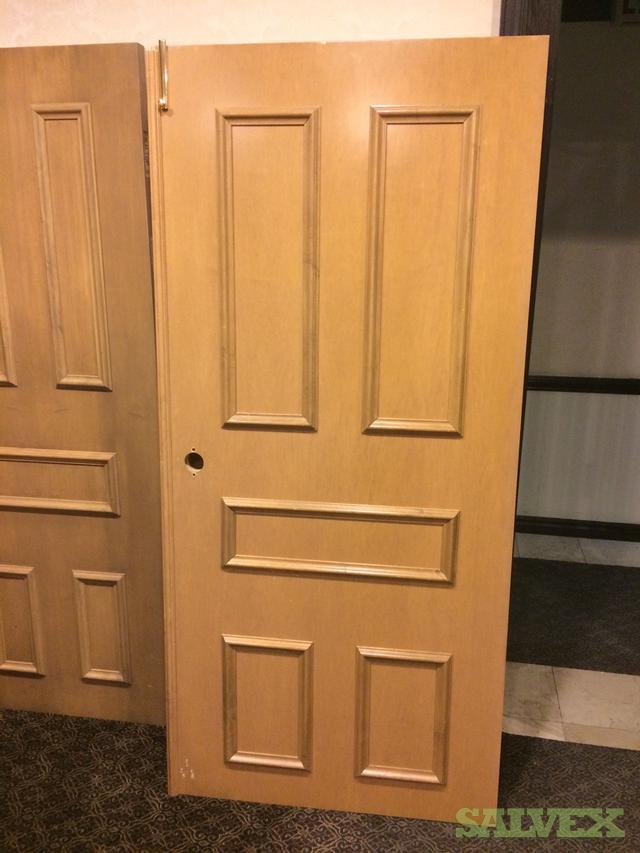 Raised Panel Commercial Solid Core Wood Fire Doors American Door
