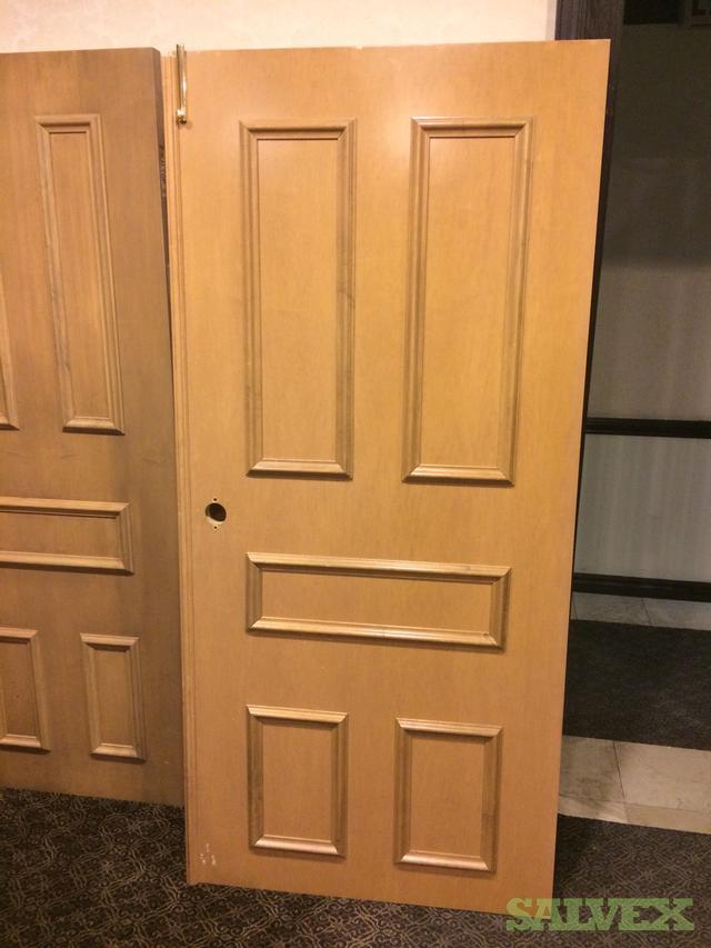 Raised Panel Commercial Solid Core Wood Fire Doors AMERICAN DOOR