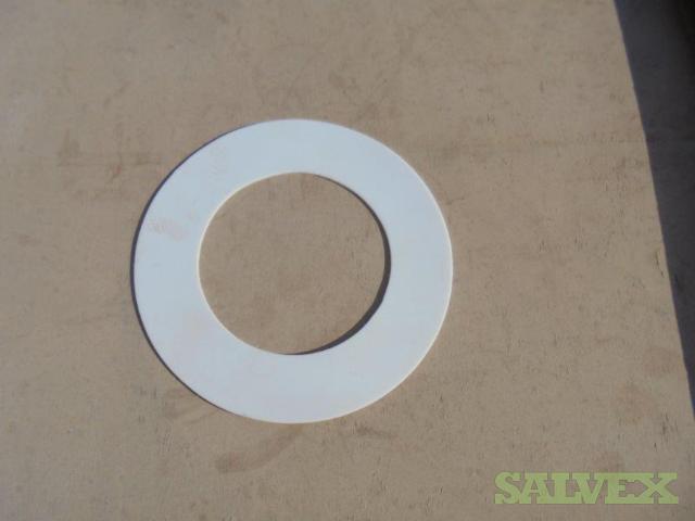 6 LARGE RUBBER WASHERS  1⅞  O/D  X   3/4" hole    X  3MM  THICK 
