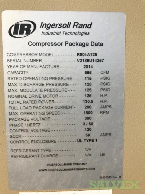Ingersoll Rand R90i A125 Compressor With Dryer Tank 1 Set New