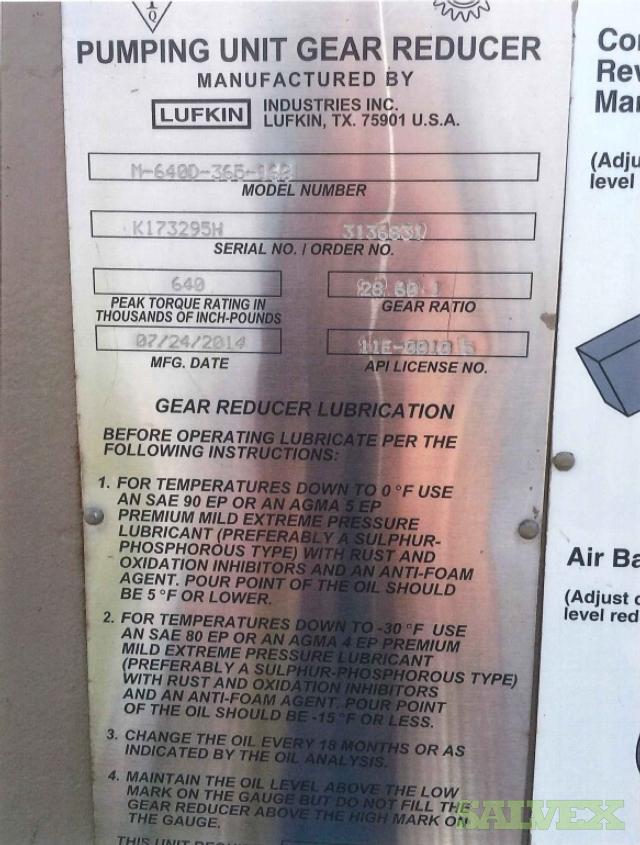 Lufkin M640D365168 Pumping Units (5 Units) Salvex