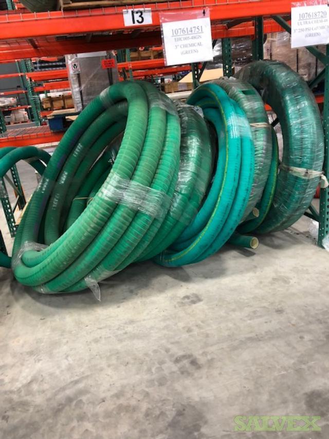 3" Green Chemical Hoses (QTY 3) Salvex