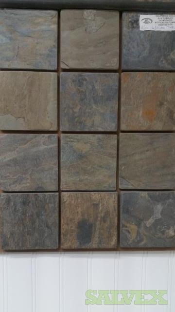Natural California Gold Tumbled Slate 4x4 Tile -6,700 Tiles | Salvex