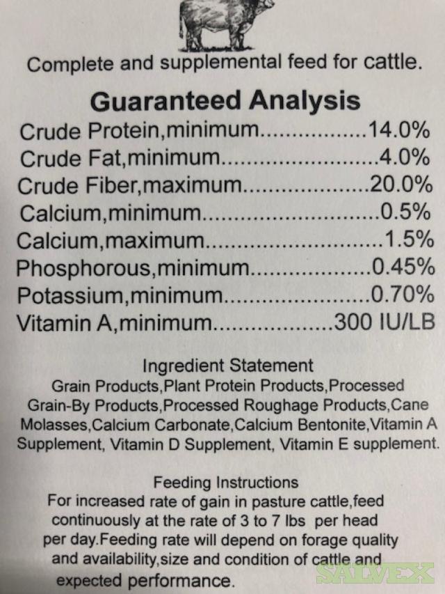 Cattle Feed 14 Protein (40,000 lbs / 20 Pallets) Salvex