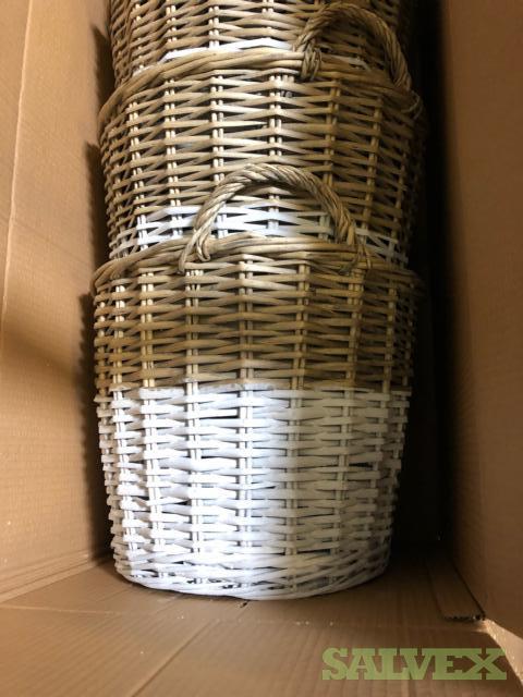 Home Goods - Planters, Willow Baskets, Two Tone Baskets & White 