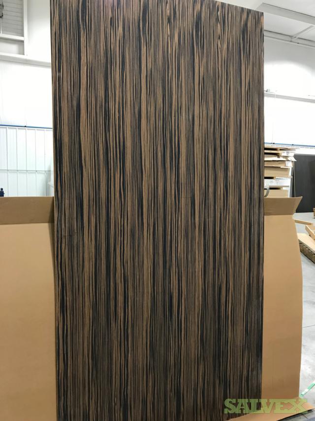 Plywood Macassar Ebony and Plywood Zebrawood .75'' x 4' x 8' Sheets