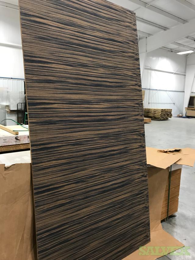Plywood Macassar Ebony and Plywood Zebrawood .75'' x 4' x 8' Sheets