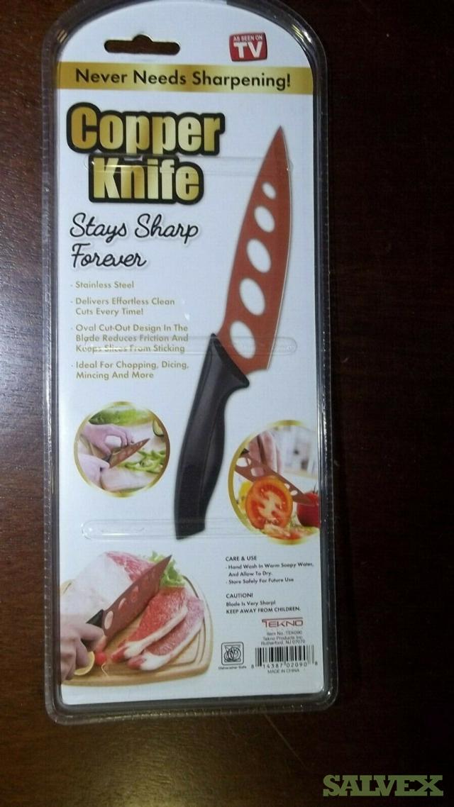 10" Copper Kitchen Knife AS SEEN ON TV Stays Sharp Forever (3600 Pieces