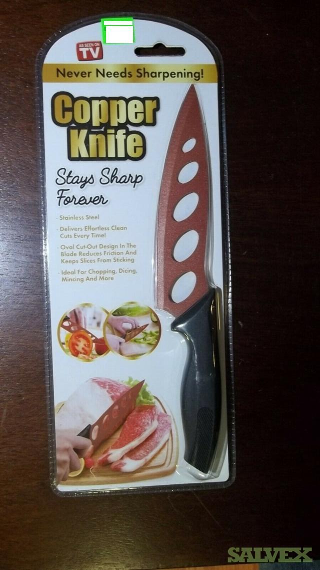 10" Copper Kitchen Knife AS SEEN ON TV Stays Sharp Forever (3600 Pieces