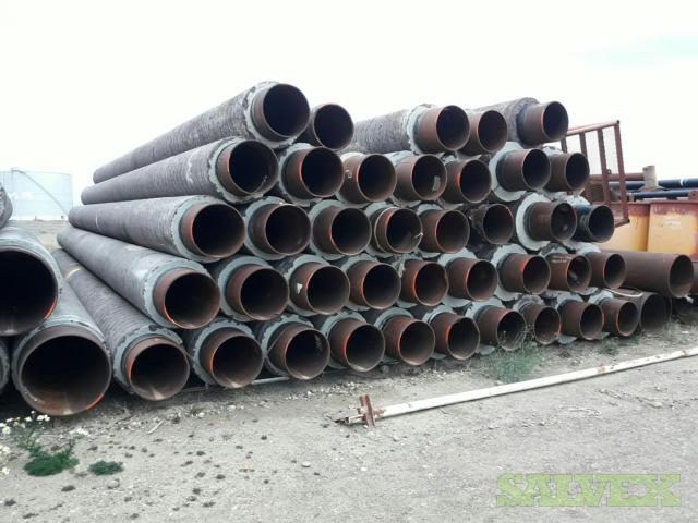 18 X60 Concrete Coated SAW Surplus Line Pipe (3,760 Feet / 141 Metric Tons)