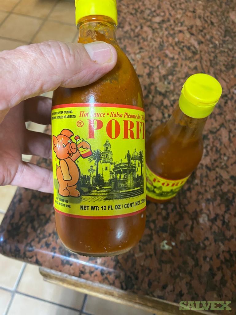 Porfis Full Flip Top Hot Sauce Bottles Contents Expired (79,200 Units
