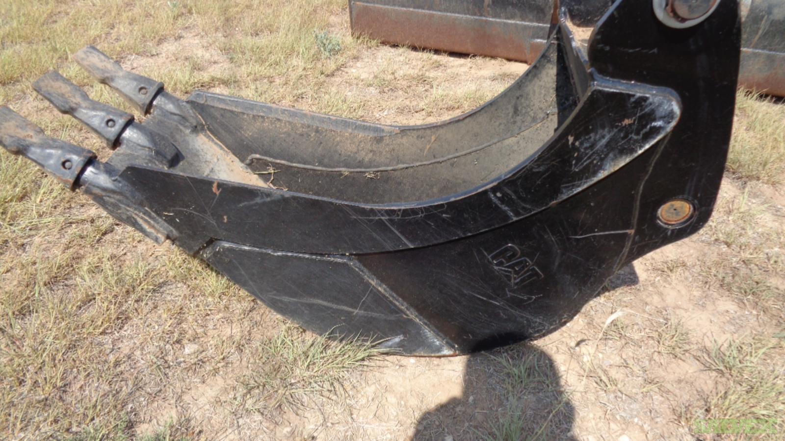 CAT Backhoe Front Loader Bucket, Rear 12in Ditching Bucket, and Forklift Attachments (4 Items