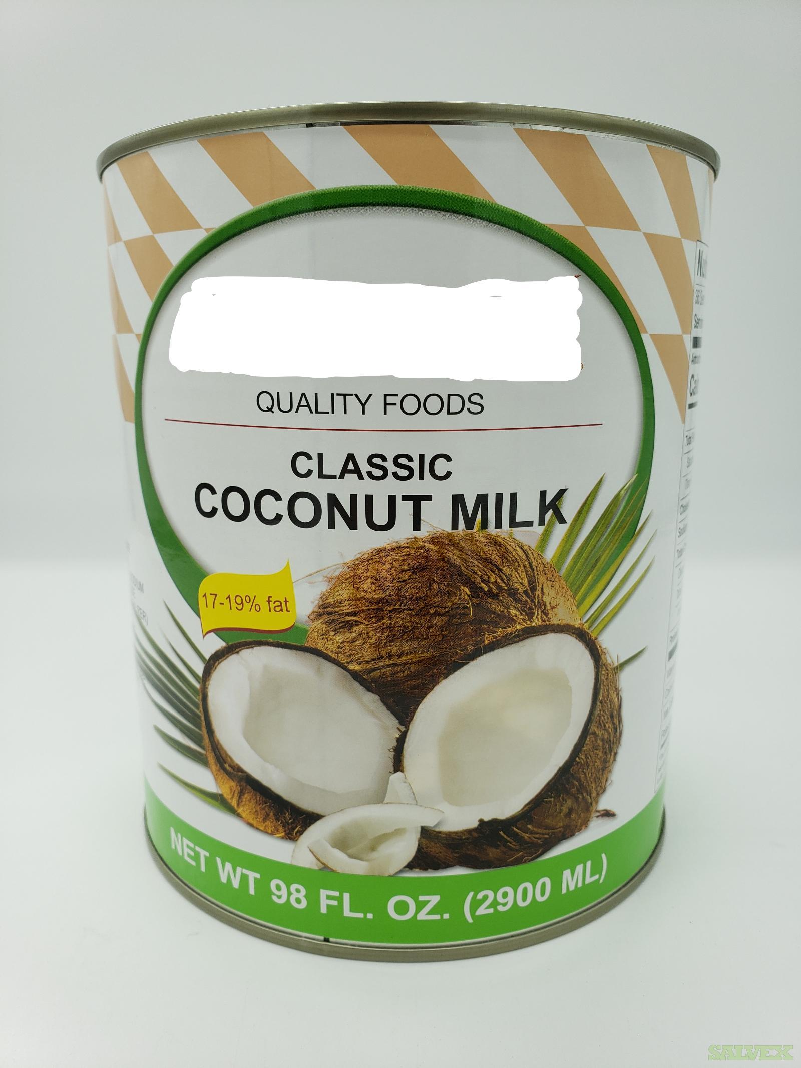 6/10,Coconut Milk, Classic, 1719 Fat Content (86 Cases) Salvex