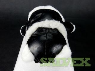 TDL White Aviator Bear Plush - Child's Teddy with Black Faux Leather Bomber  Jacket, Goggles & Helmet 