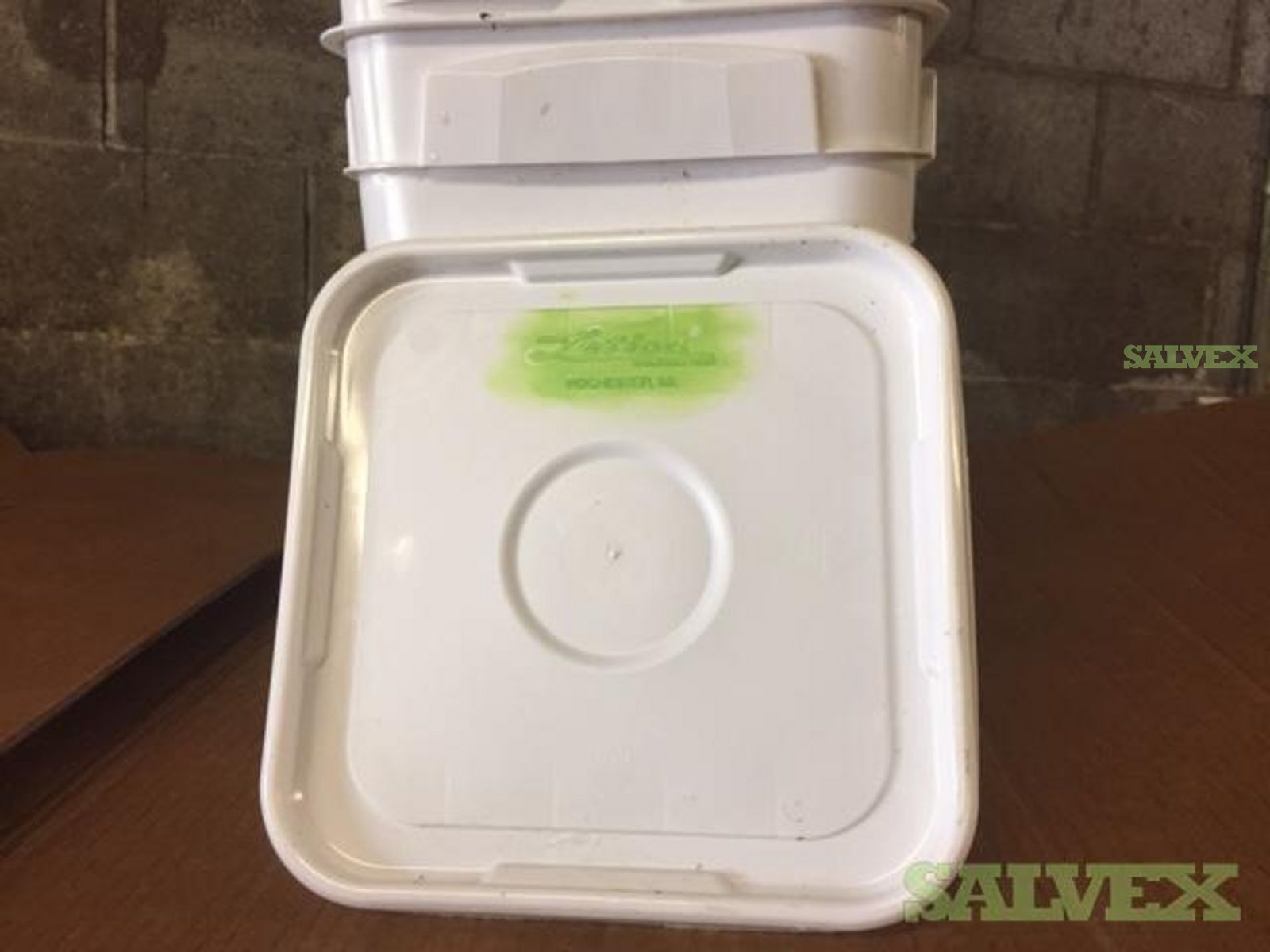 4 Gallon White HDPE Square Bucket (Lid Sold Separately)