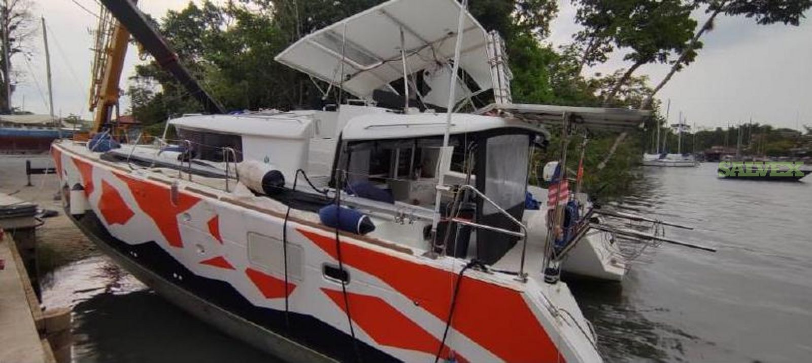 wrecked catamaran for sale
