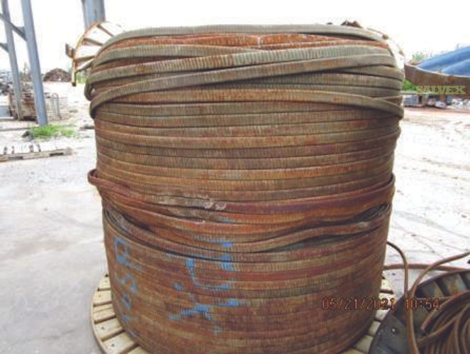 Some of our industrial cable spools - Shreveport Salvage