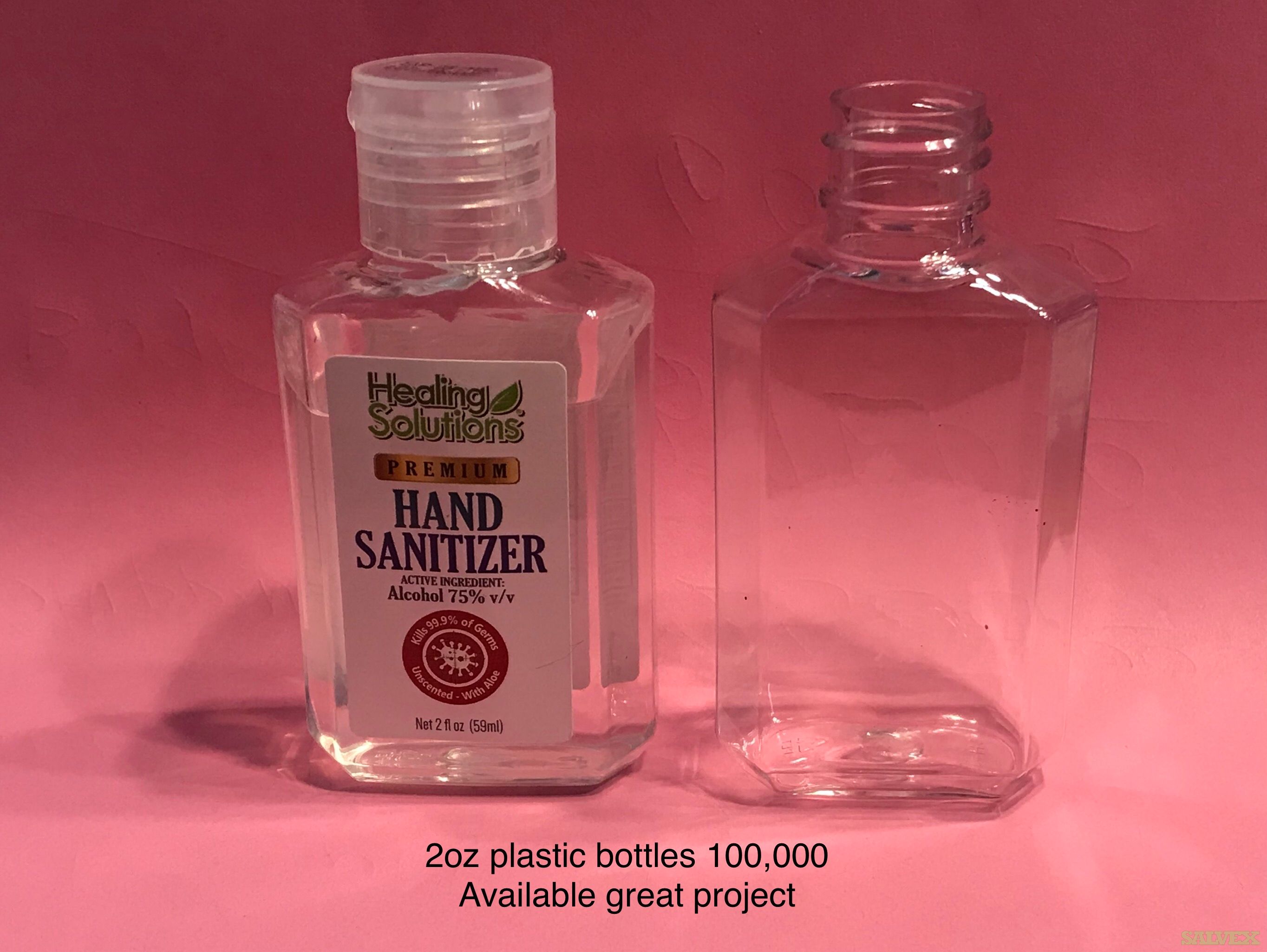 2oz Plastic Empty Bottles for Hand Sanitizers (100,000 Bottles) Salvex
