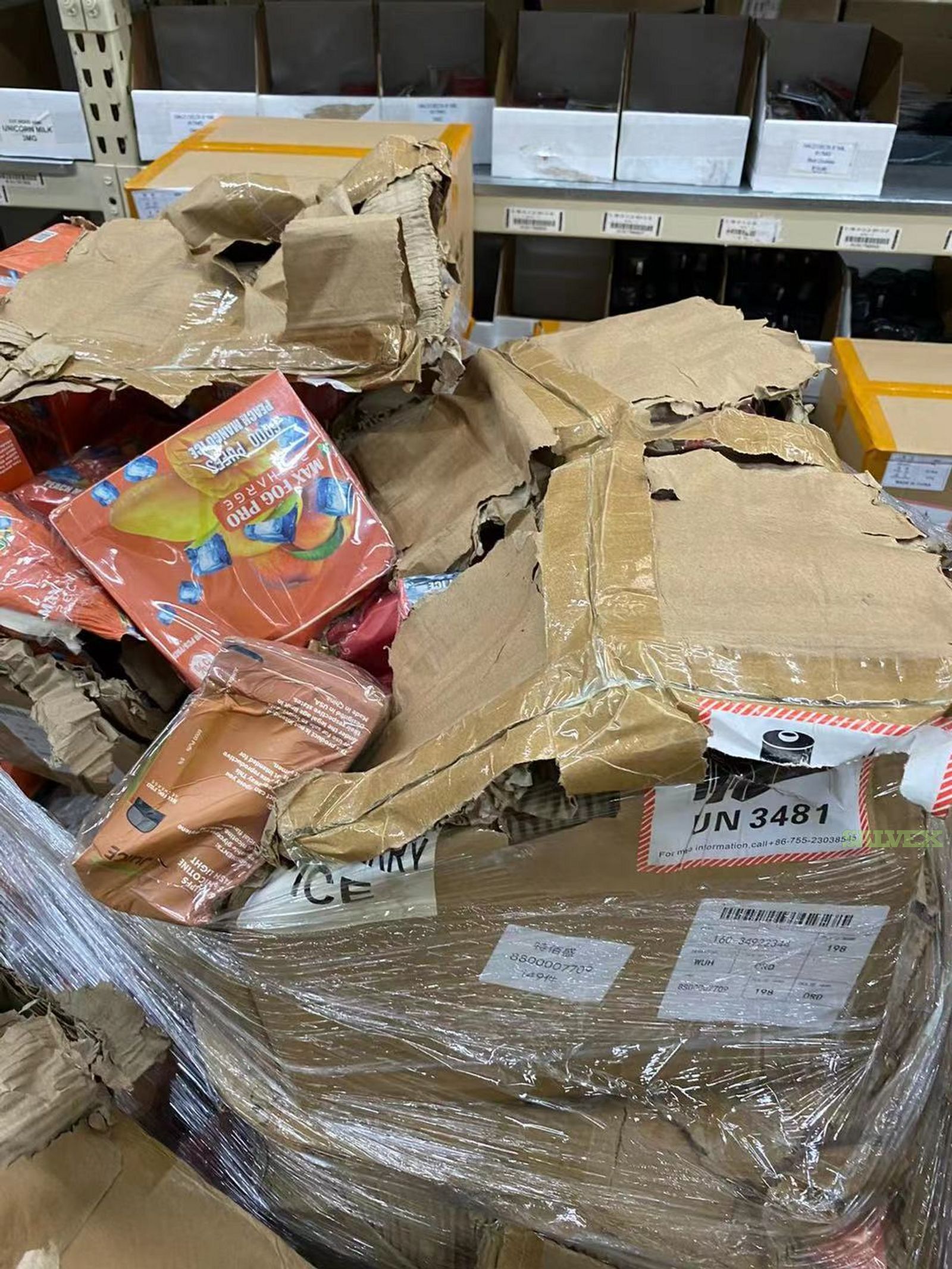 Electronic Cigarettes Damaged 97 Cases 2000 Units Approximately 