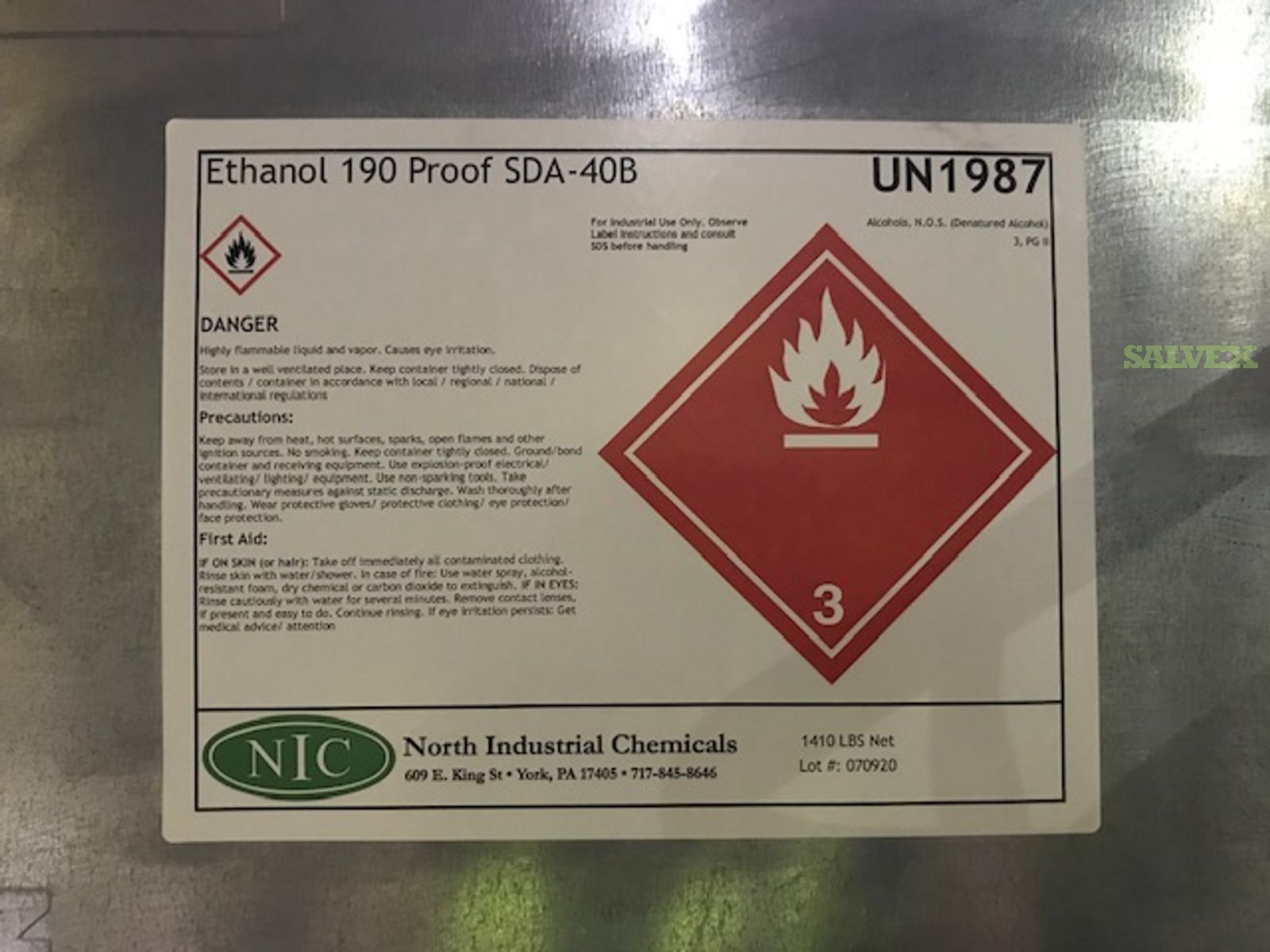 Ethanol 190 Proof SDA- 40B (30 Totes)