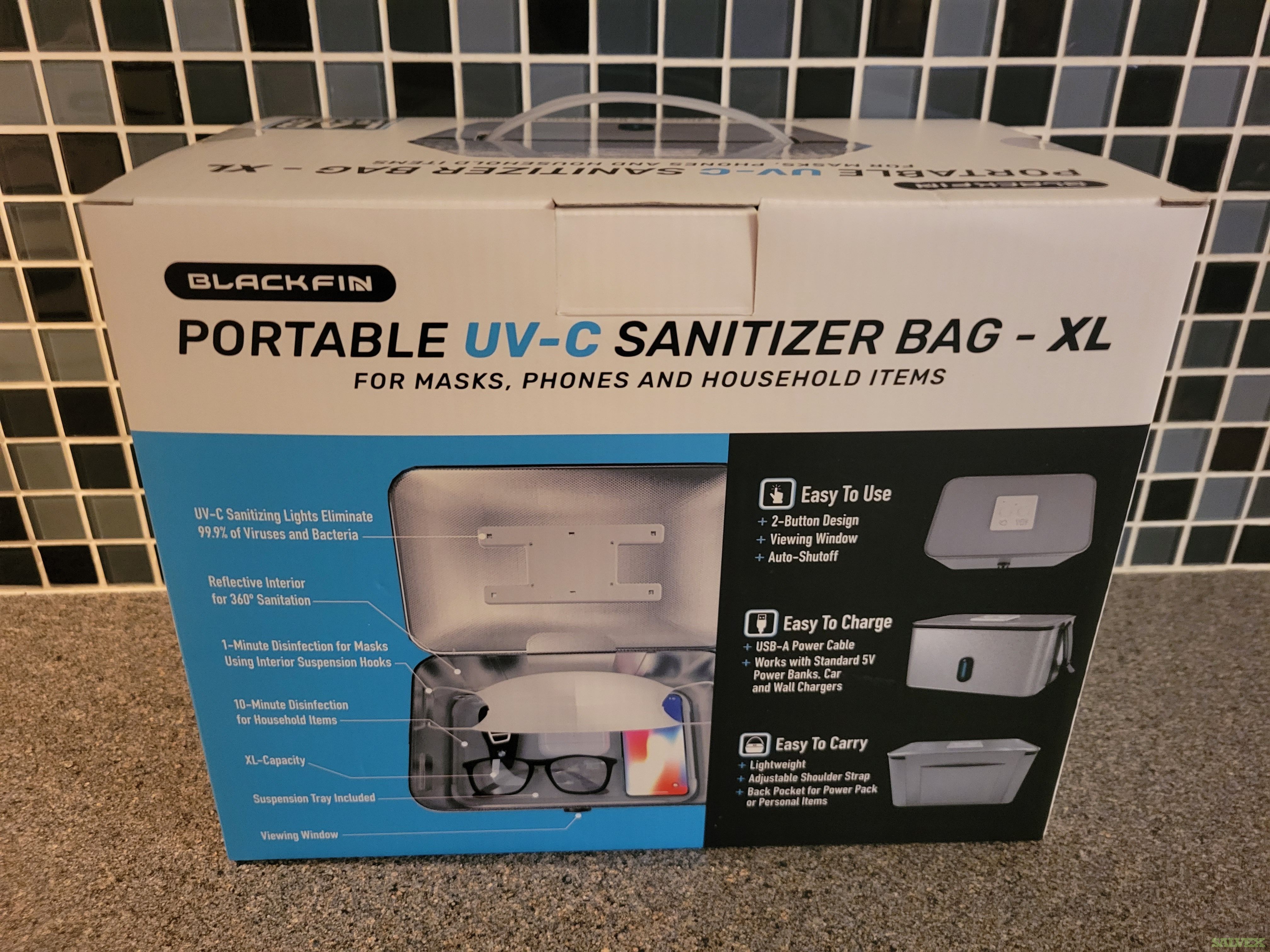 Sanitizer & Sterilizer Portable, Multi Item Bag by Black Fin with UV-C Lights - XL (11,136 Units) in Wisconsin (QUICK PICKUP)