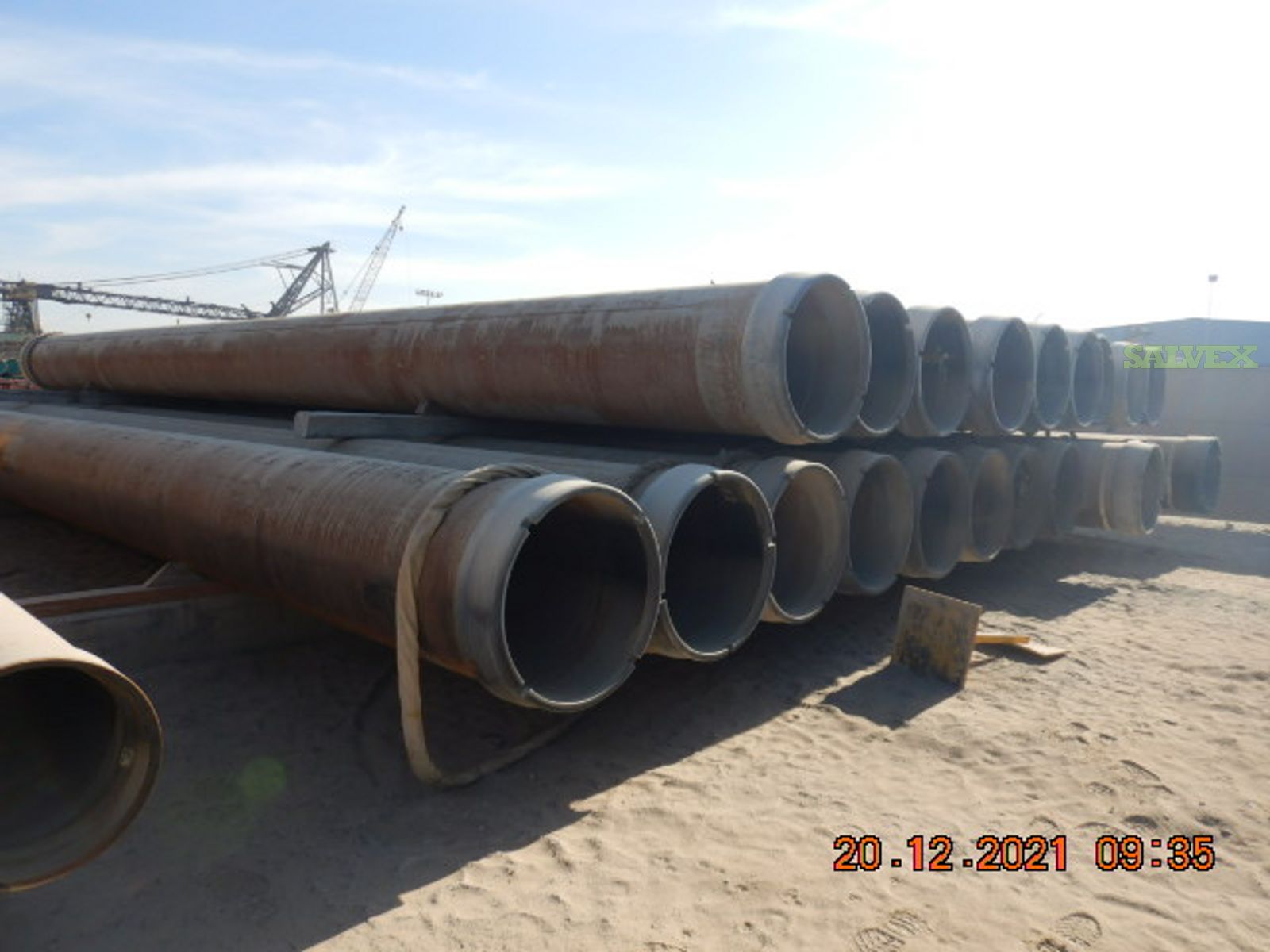 30 272# X56 Surplus Line Pipe (1,497 Feet / 185 Metric Tons)