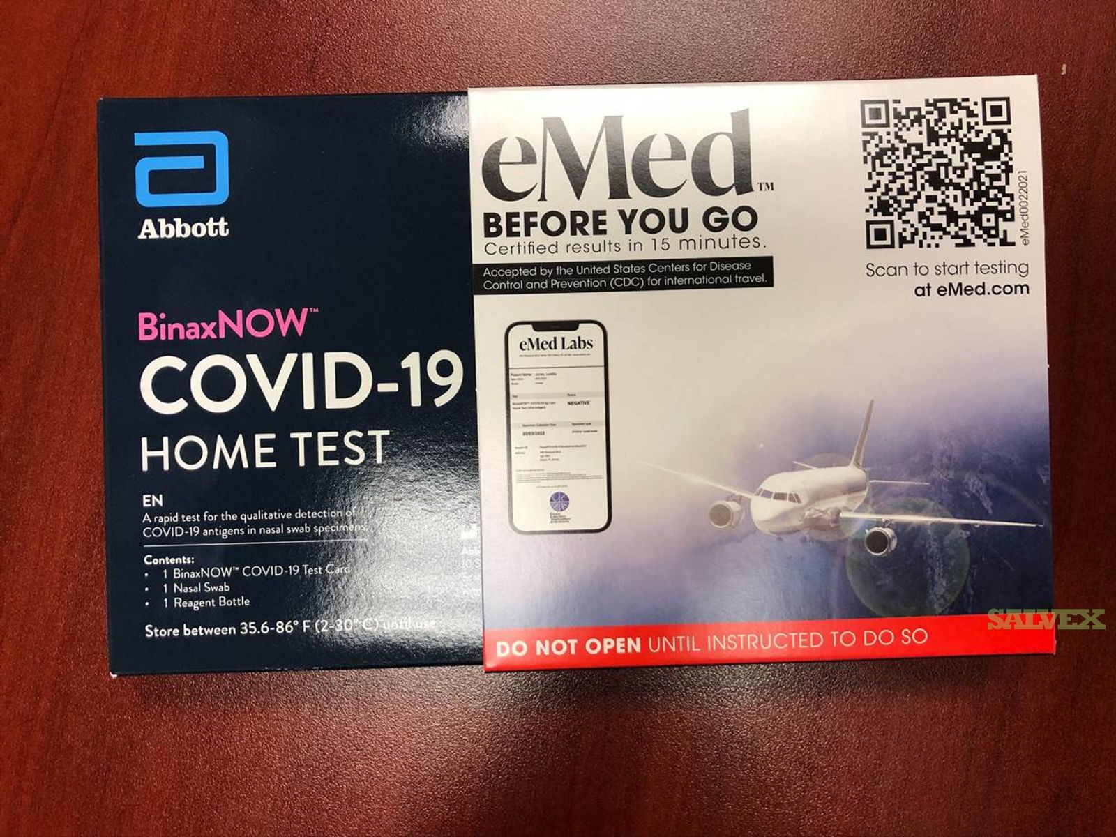 Abbott Labs BinaxNow COVID19 Home Test Kits (2,844 Units) Salvex