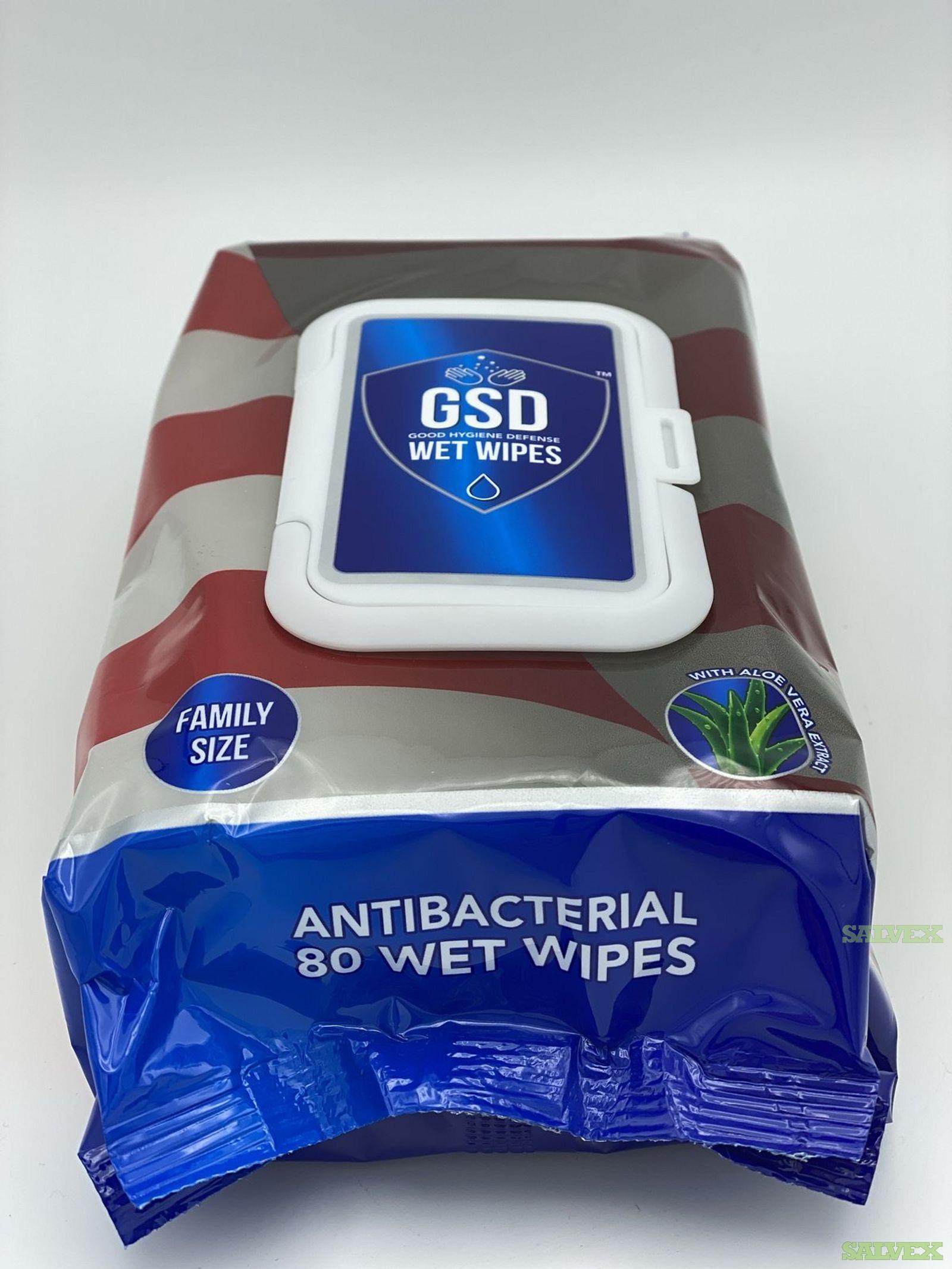GSD Antibacterial Wet Wipes - 80ct. (1 T/L)