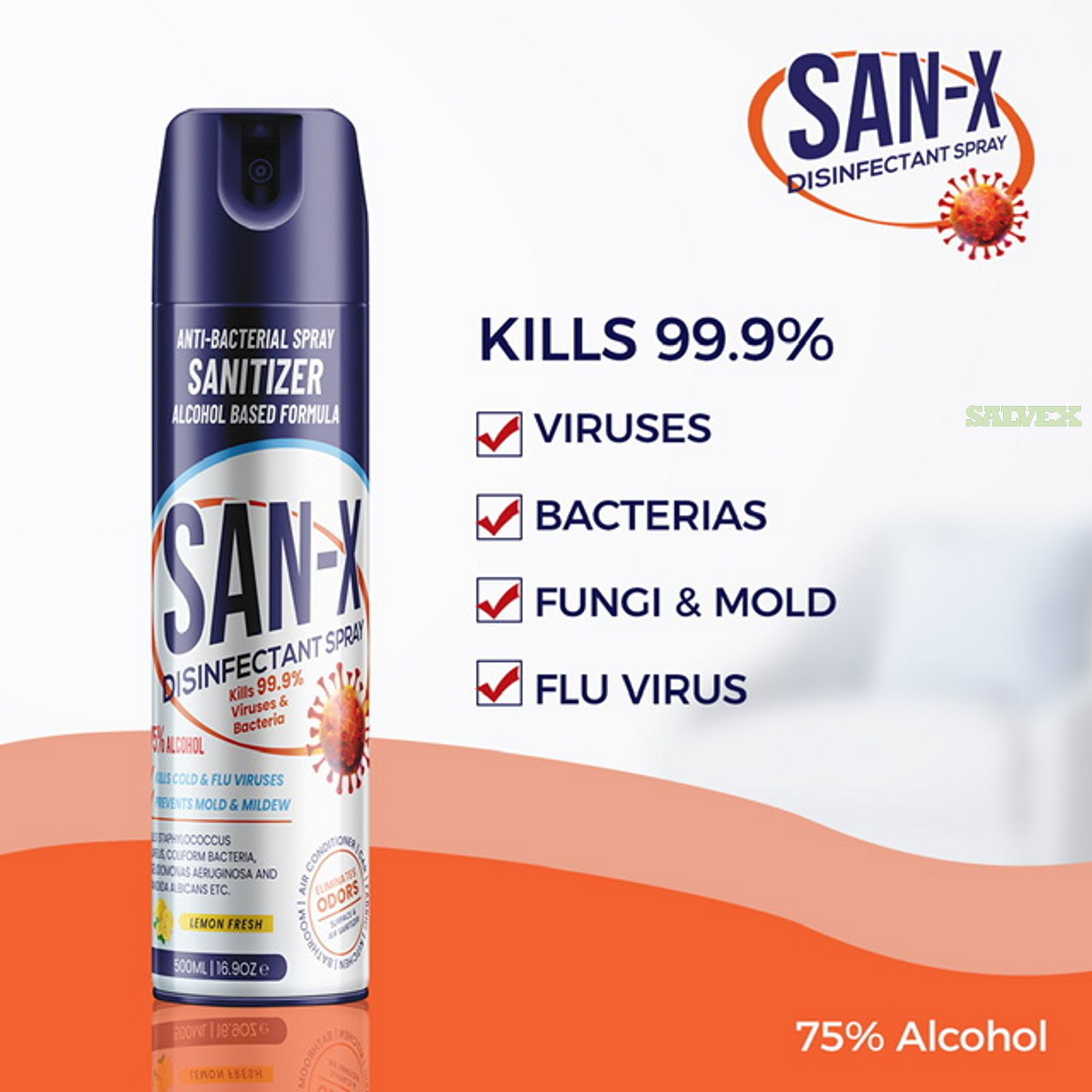 SANX Disinfectant Spray (20,160 Units) Salvex