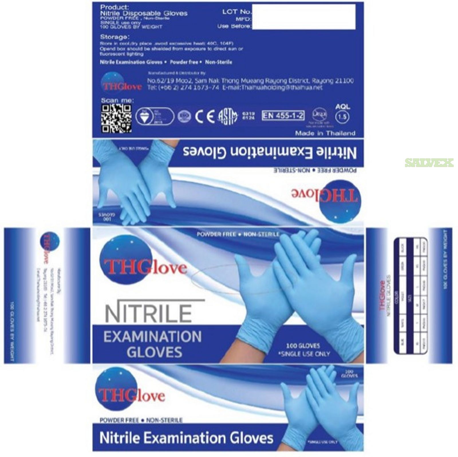 Disposable Medical Nitrile Examination Gloves (860 pallets / 619,000