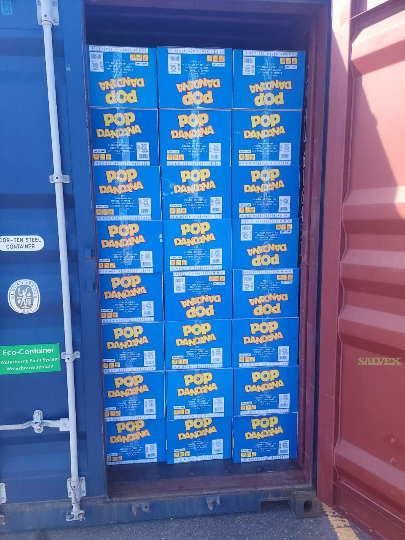 Popcorn, Snacks in Retail Bags - from Jordan (2,500 Boxes / 2x40ft 