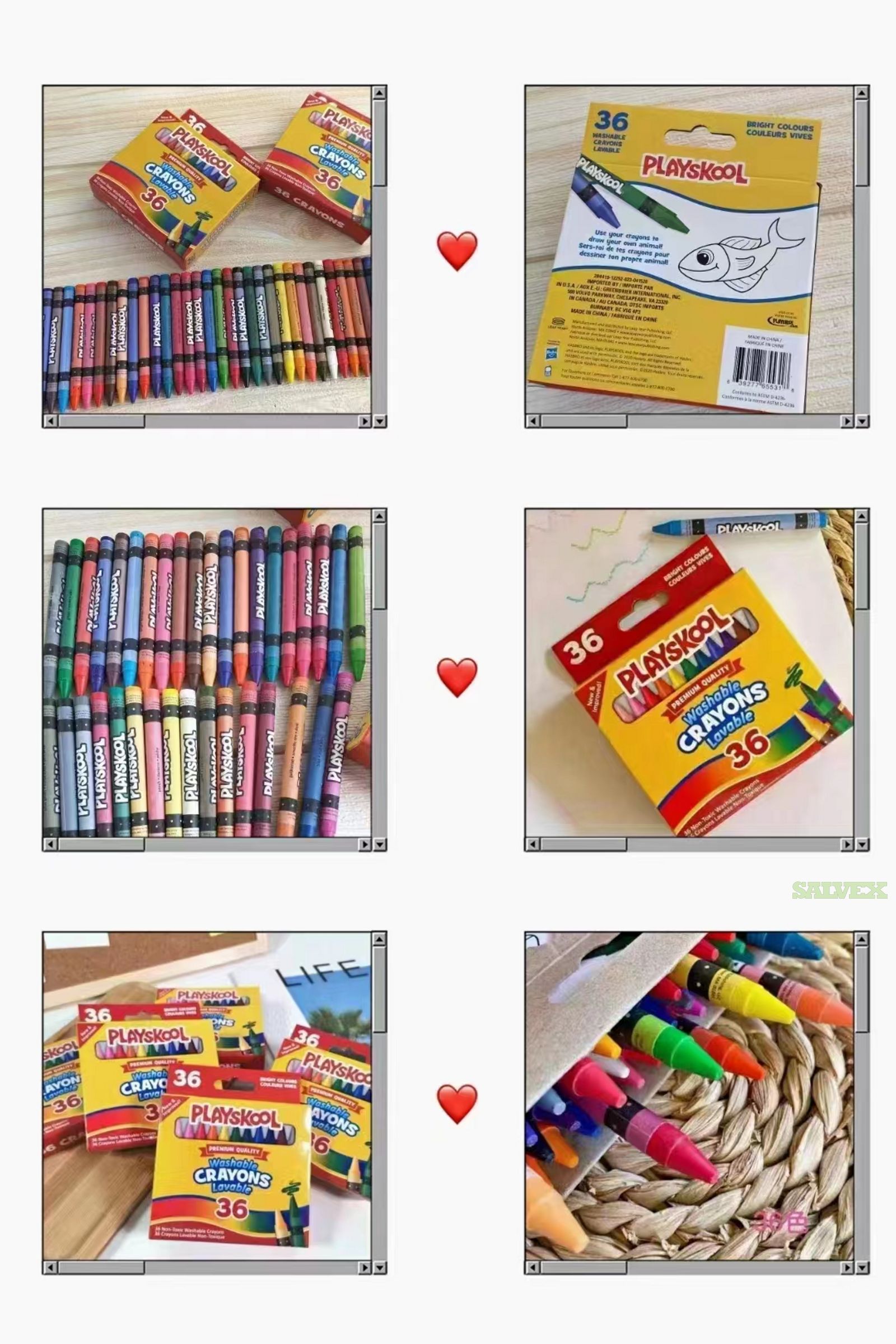 Children's School Playschool Crayons (139,968 Cases) Salvex