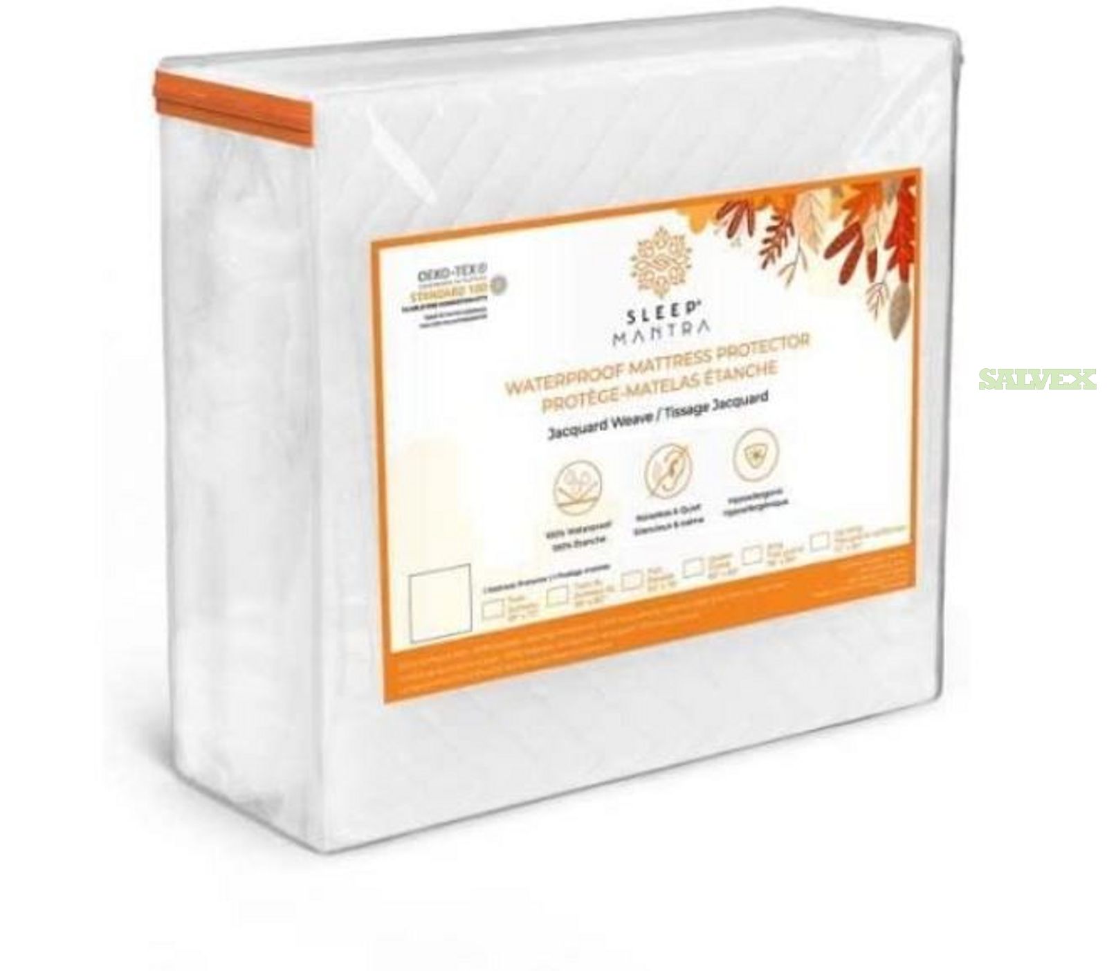 Sleep Mantra Mattress Protectors Full, King, Queen, and Twin Size / White (10,400 Units) Salvex