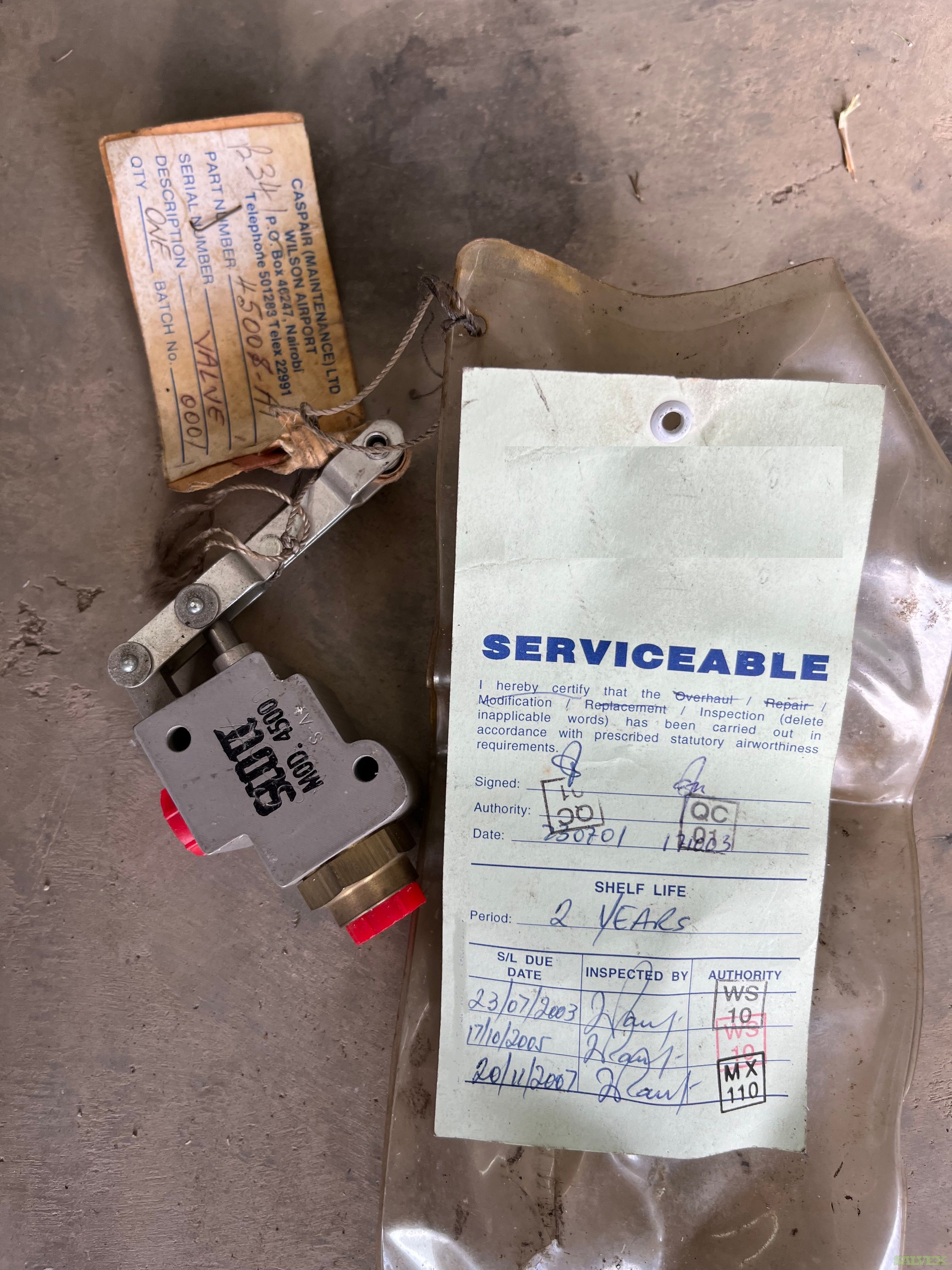 B200 Surplus Inventory: Pressure Transducer, Actuator, Safety 