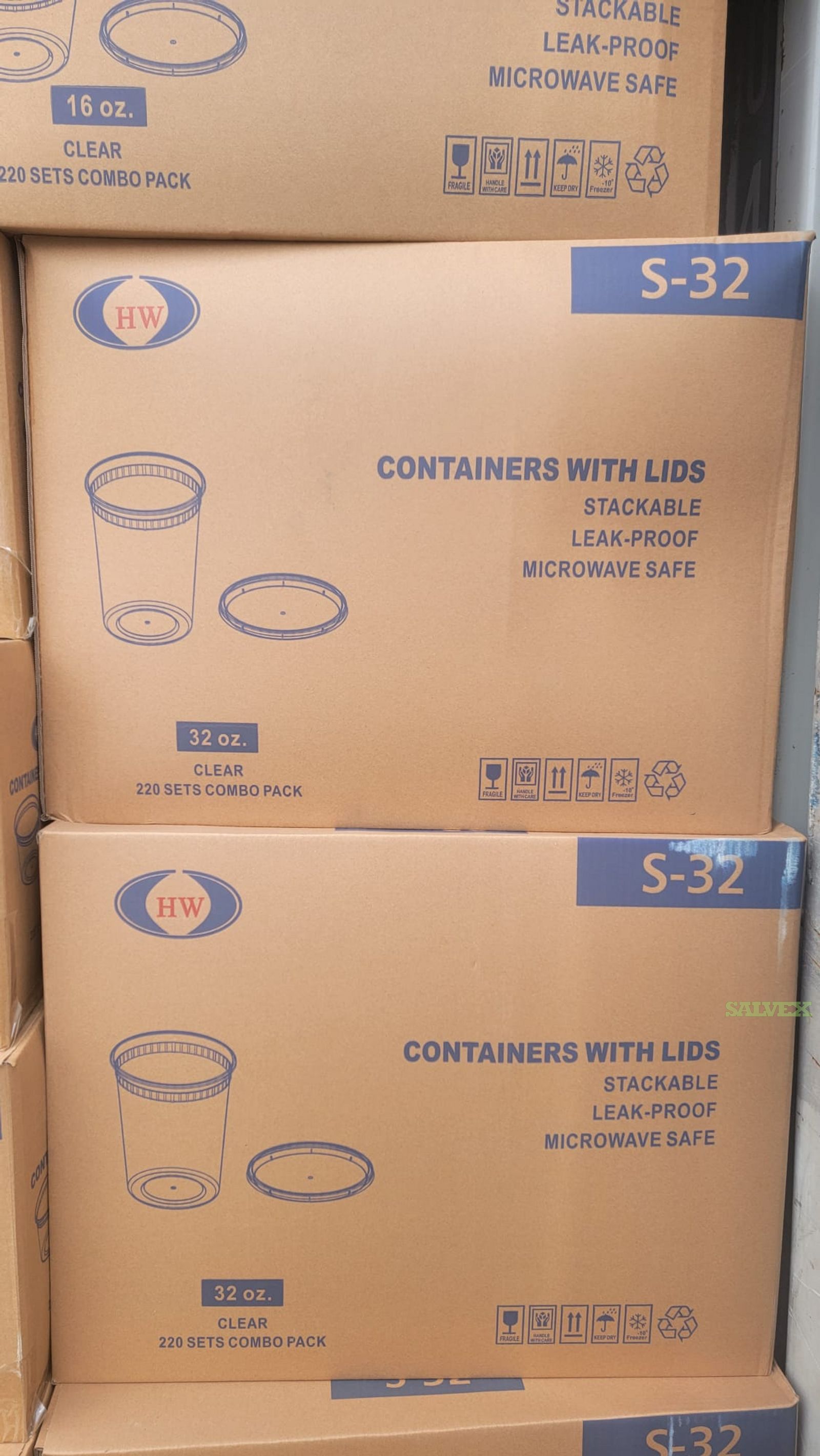 Deli Containers, 16 oz, Clear, Plastic, 50/Pack, 10 Packs/Carton