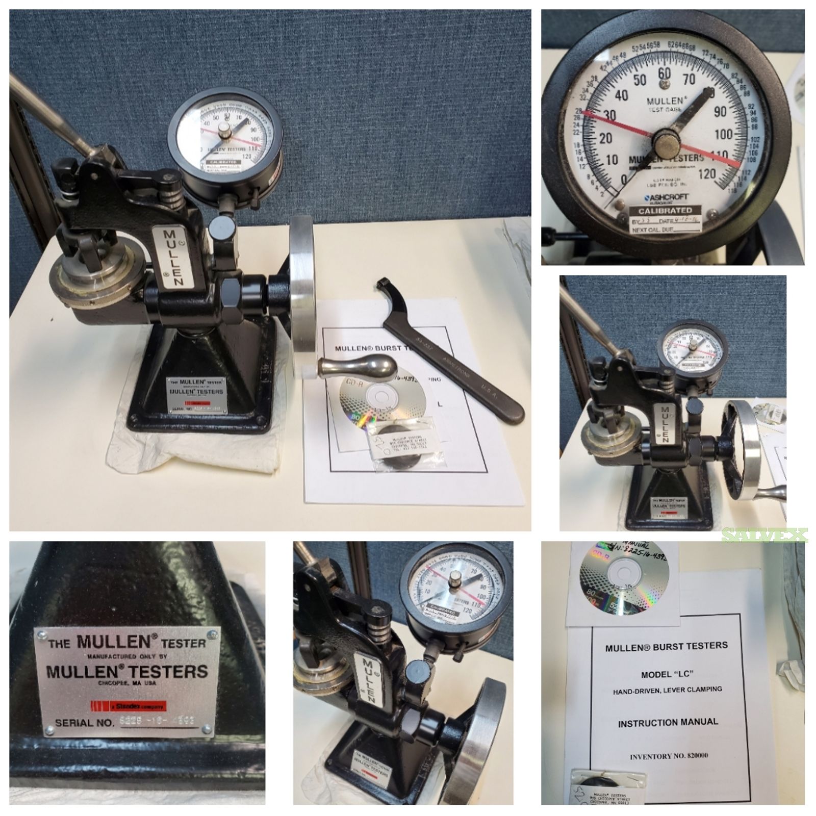 SPX Lightnin EV1P505M Mixer, Mullen LC Burst Tester & Gurley 4301N ...
