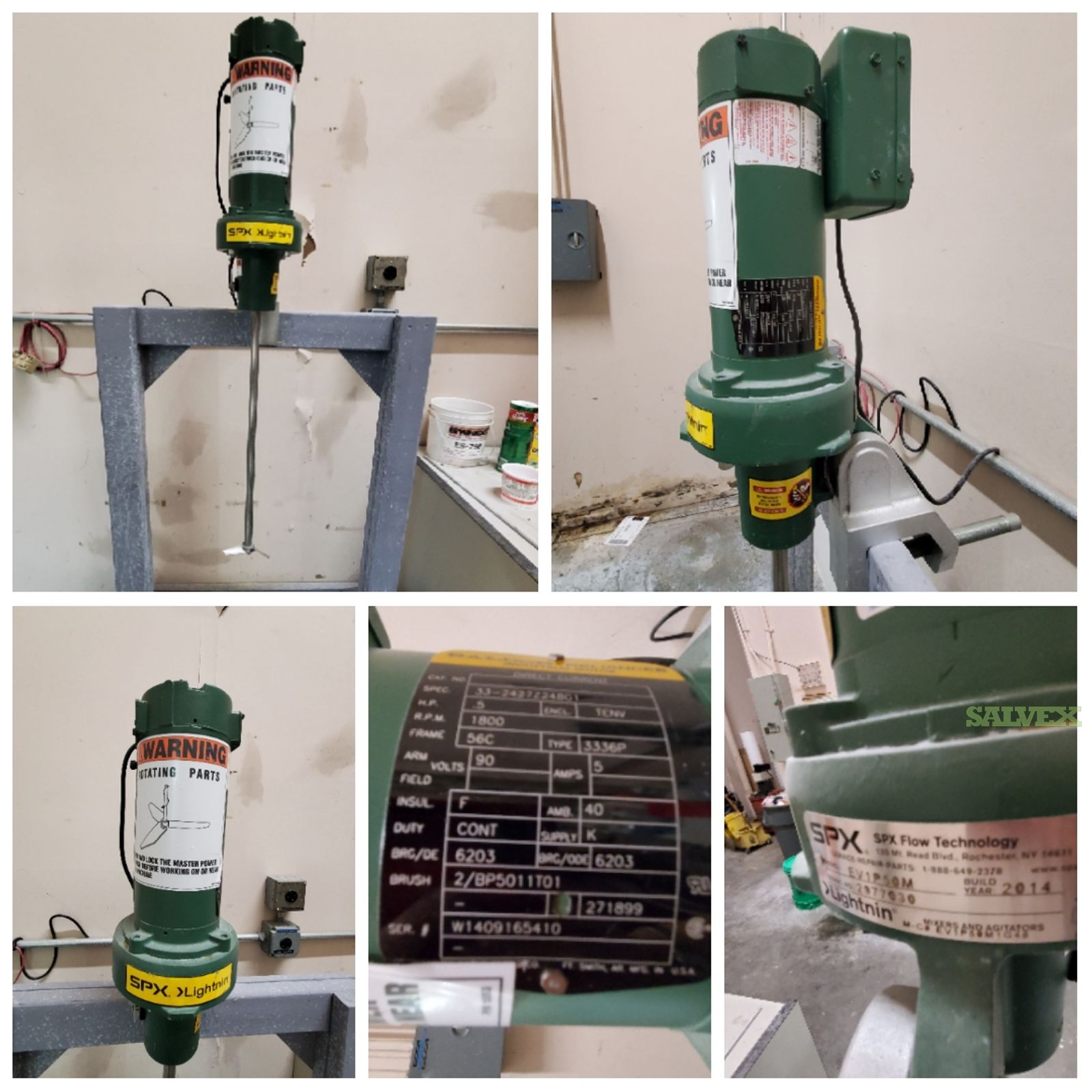 SPX Lightnin EV1P505M Mixer, Mullen LC Burst Tester & Gurley 4301N ...