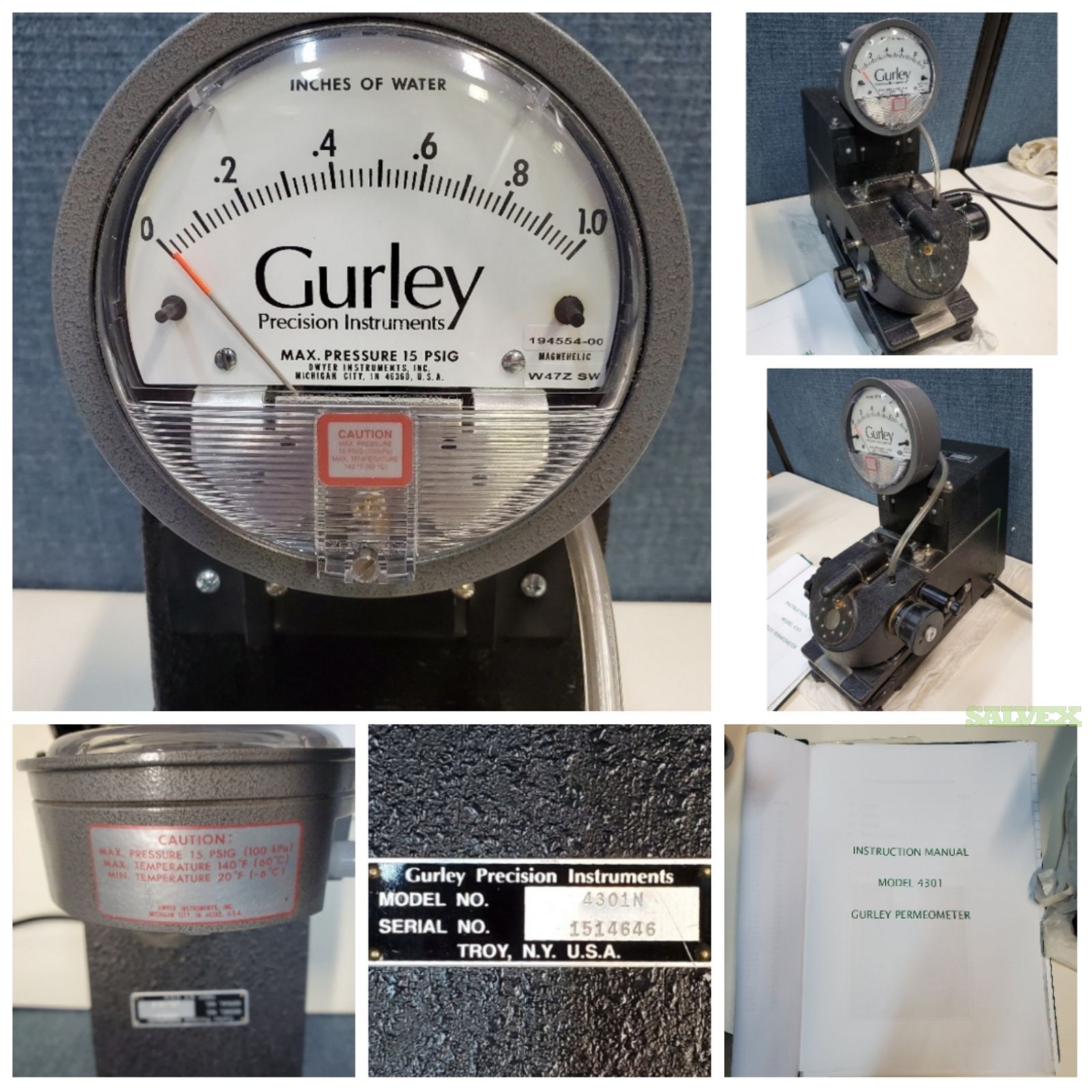 SPX Lightnin EV1P505M Mixer, Mullen LC Burst Tester & Gurley 4301N ...