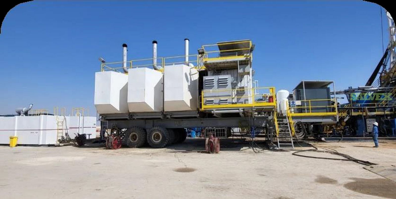 Land Rig Diesel Engine 1000 HP Land SCR Diesel Trailer Mounted Rig | Salvex