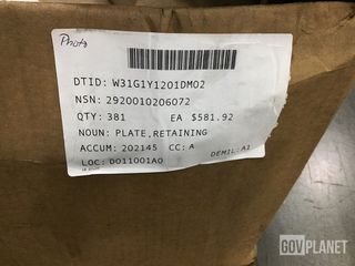 PN: 1549883-1 - HONEYWELL ETAINING PLATES (381 Units) | Salvex