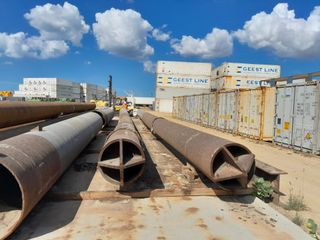 SAW Steel Pile 762 mm x 22 mm and Pile Shoe (250.56	Tons)
