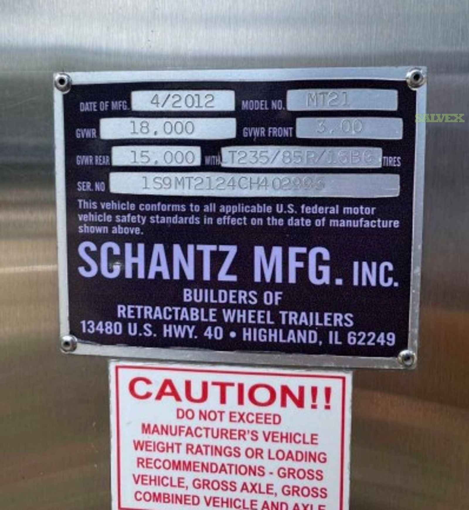 Scantz Trailers 2012 Schantz Concession Trailer (1 Unit) | Salvex
