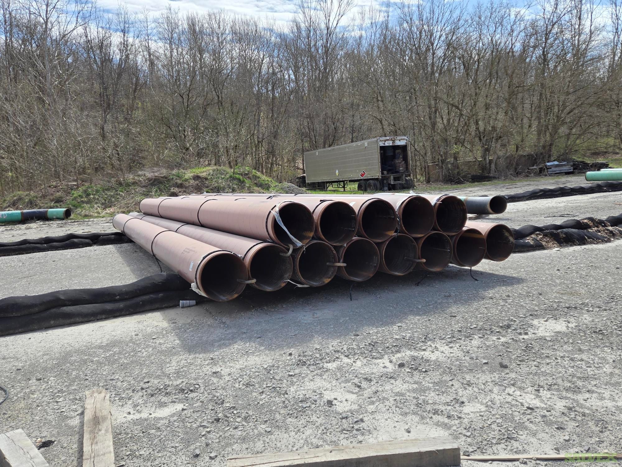 20" .406WT X65 ARO Unused Surplus Line Pipe (500 Feet / 19 Metric Tons)